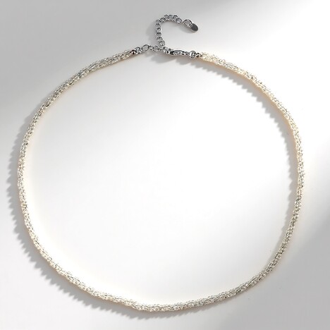 Collana in argento con Topazio Bianco