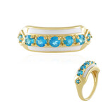 Blauer Apatit-Silberring