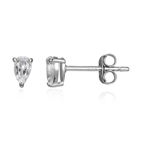 Boucles d'oreilles en argent et Topaze blanche