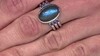 Zilveren ring met een Blauwe Minary Labradoriet (KM by Juwelo)