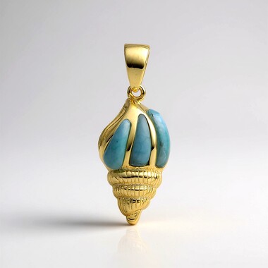 Colgante en plata con Larimar