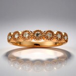 Anello in oro con Diamante Rose de France SI1 di Argyle (Annette)
