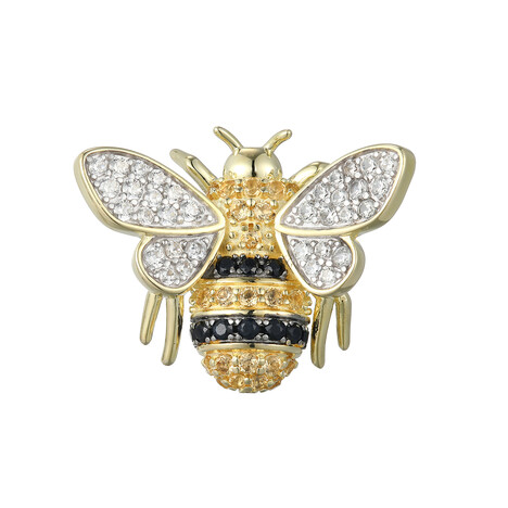 Zilveren broche met zirkonen (Adela Silber)