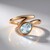 Anello in oro con Acquamarina Brasiliana (KM by Juwelo)