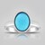 Anello in argento con Opale Blu dell'Etiopia
