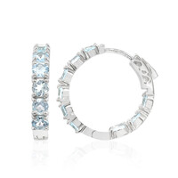 Pendientes en plata con Topacio azul cielo