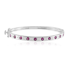 Brazalete en plata con Rodolita