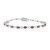 Zilveren armband met Mahagoni Zirkonen