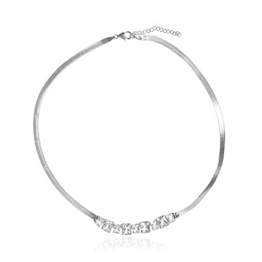 Collar en plata con Topacio blanco
