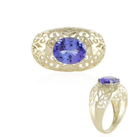 AAA-Tansanit-Goldring (de Melo)