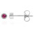 Boucles d'oreilles en argent et Rubellite