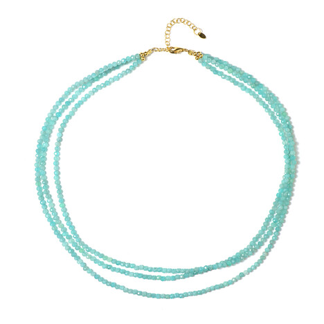 Zilveren halsketting met amazonieten (Riya)