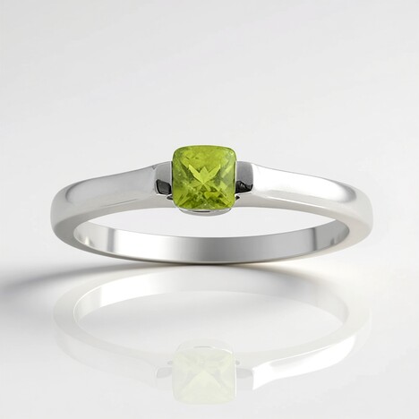 Bague en argent et Vésuvianite