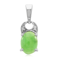 Ciondolo in argento con Crisoprasio Imperiale