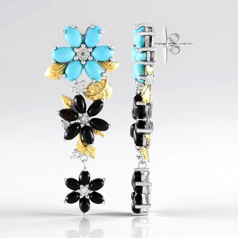 Orecchini in argento con Turchese Sleeping Beauty (Dallas Prince Designs)