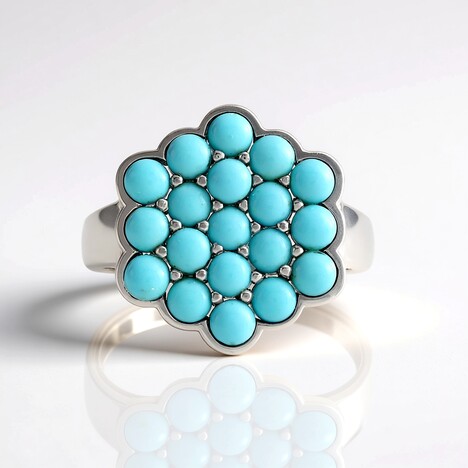 Anello in argento con Turchese Sleeping Beauty (Faszination Türkis)