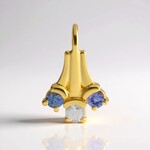 Ciondolo in argento con Zaffiro Ceylon Blu