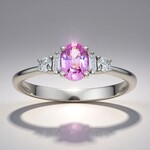 Bague en or et Saphir parme (CIRARI)