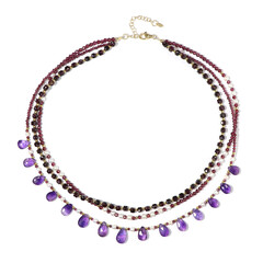 Collar en plata con Amatista de Zambia (Riya)