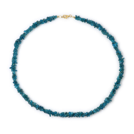 Collar en plata con Apatita azul neón
