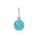 Ciondolo in platino con Apatite Paraiba