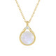 Collana in argento con Pietra di Luna Arcobaleno (KM by Juwelo)