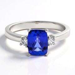 Anello in oro con Tanzanite AAA