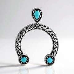 Ciondolo in argento con Turchese Kingman Mohave Blu (Jones Lee)