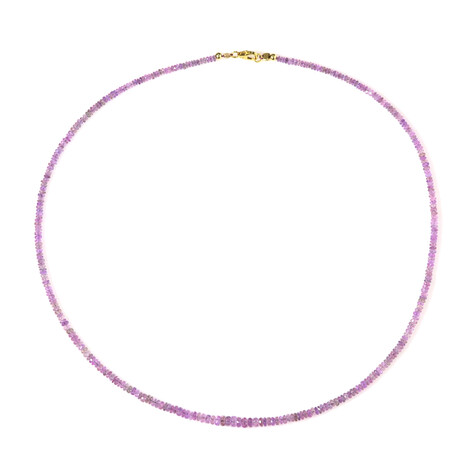 Collar en oro con Zafiro de Ceilán púrpura no calentado