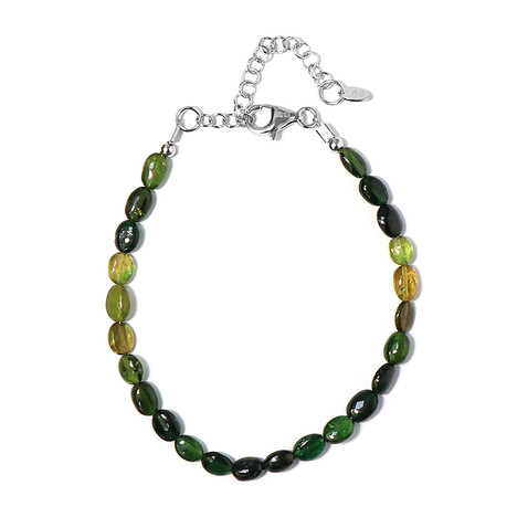 Grüner Turmalin-Silberarmband