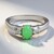 Anello in argento con Crisoprasio Imperiale