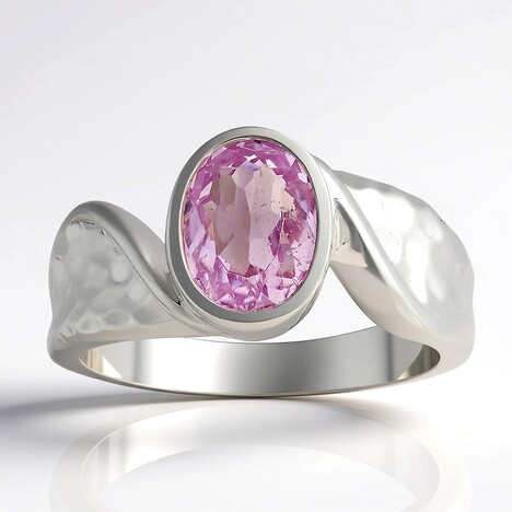 Anello in argento con Kunzite (Pallanova)
