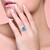 Pierścionek na srebro i Topaz niebieski Swiss Blue (Gems en Vogue)