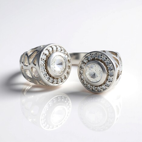 Anello in argento con Zircone (Ornaments by de Melo)