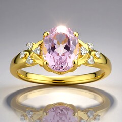 Bague en argent et Kunzite
