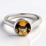 Anello in argento con Scapolite Cognac