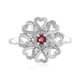 Bague en argent et Tourmaline rose du Nigéria