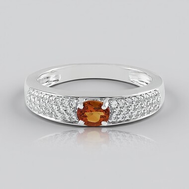 Anello in argento con Citrino Madeira