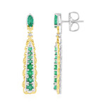 Sambia-Smaragd-Silberohrringe (Gems en Vogue)