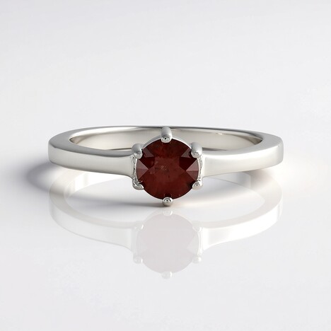 Anello in argento con Zircone Lampone