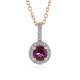 Collana in argento con Granato Magenta