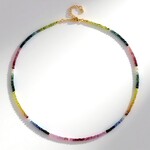 Collana in argento con Zaffiro Fancy