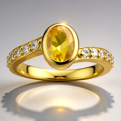 Anello in argento con Berillo Giallo