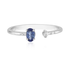 Anillo en plata con Zafiro azul Ceylon