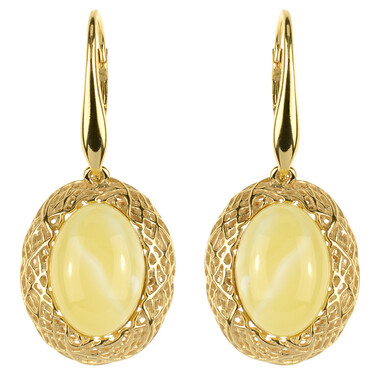 Orecchini in argento con Ambra Baltica (dagen)