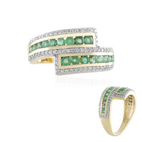 Bague en argent et Emeraude de Zambie
