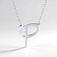 Collana in argento con Pietra di Luna Arcobaleno