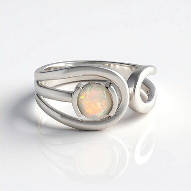 Anillo en plata con Ópalo de Welo (de Melo Essence)