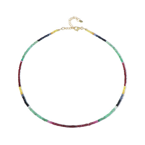 Collar en plata con Esmeralda de Brasil