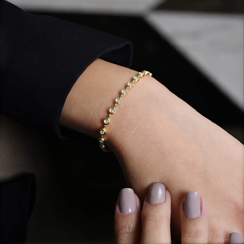 Bracelet en or et Diamant chocolat I2 (SUHANA)